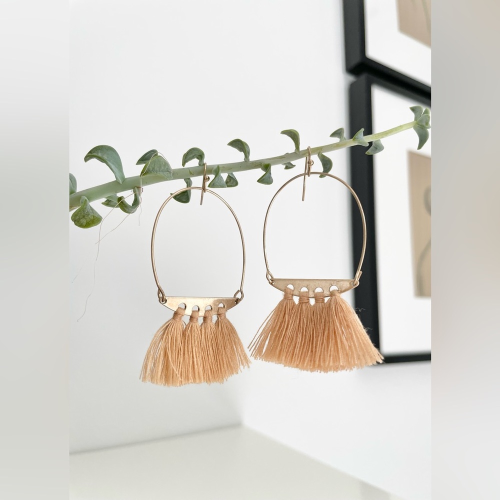 J. Crew Gold Tassel Earring